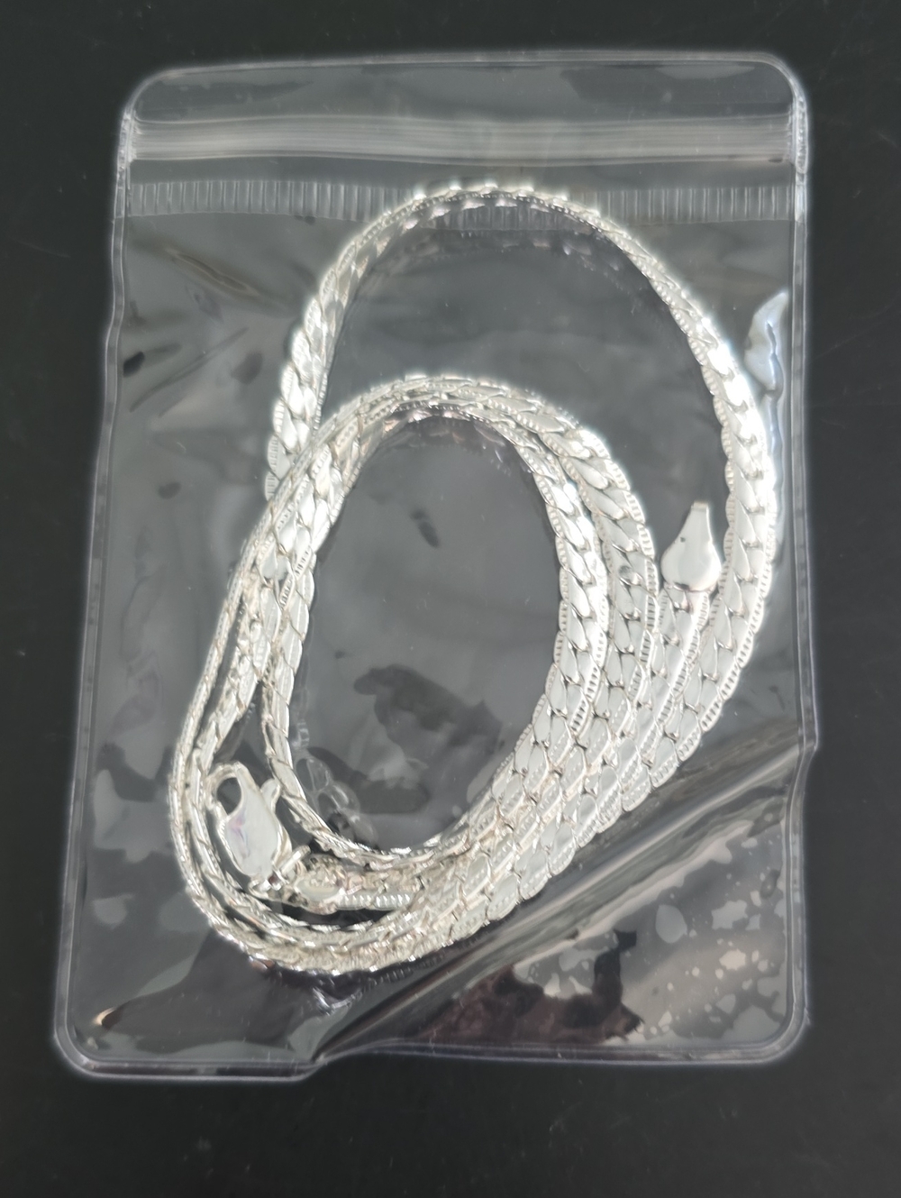 925 Sterling Silver Herringbone Chain Necklace